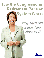 Congressional pensions are calculated at 1.7% of salary for the first 20 years and 1% for each year over 20 years, and that can result in a pension of 44% of their highest pay.